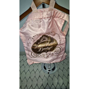 Disney Bibbidi Bobbidi Boutique Cinch Sack Bag Backpack ~ Pink Gold Carriage NWT